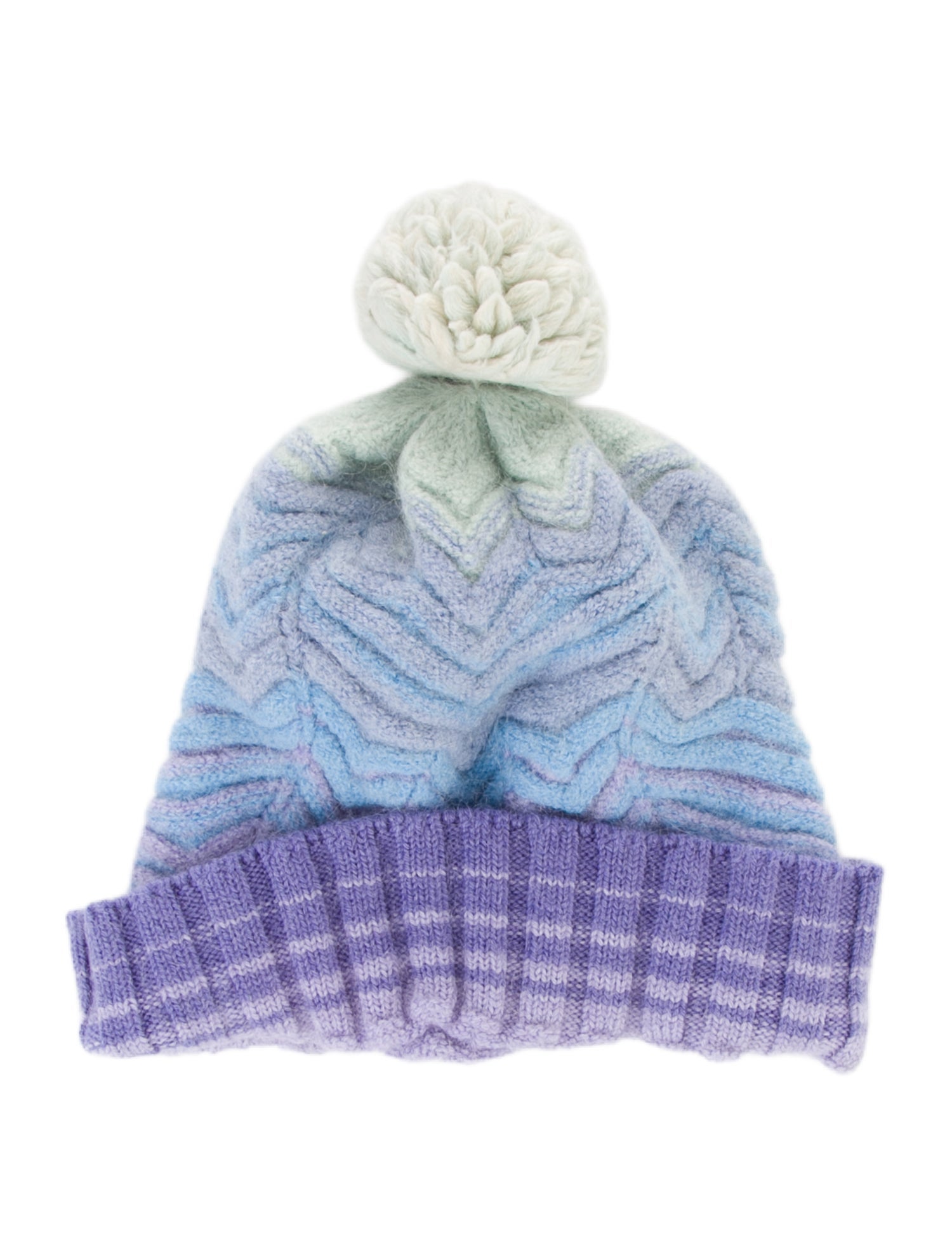 Missoni Knitted Wool Pom Pom Beanie